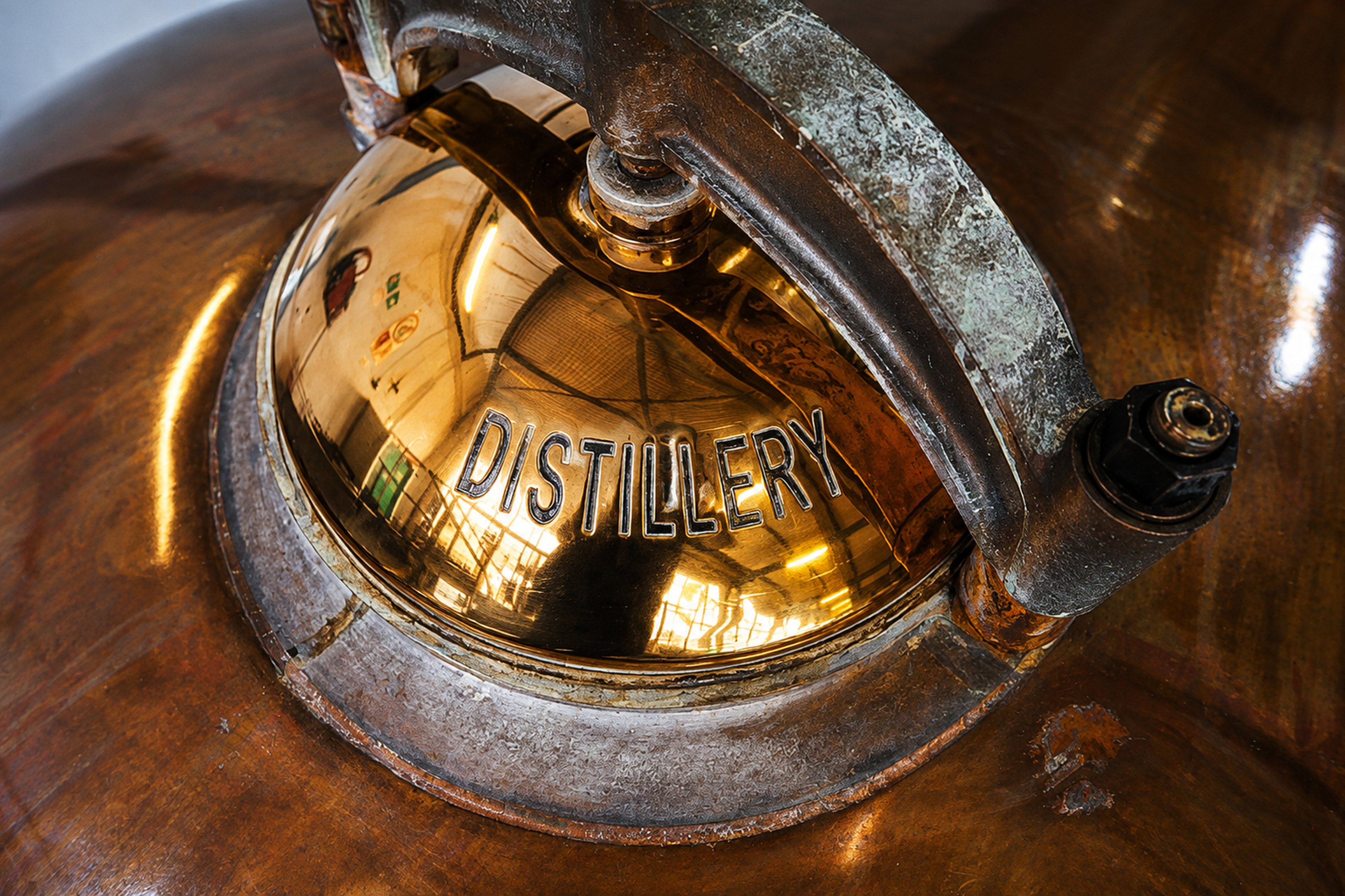 Whiskey distillery barrel detail