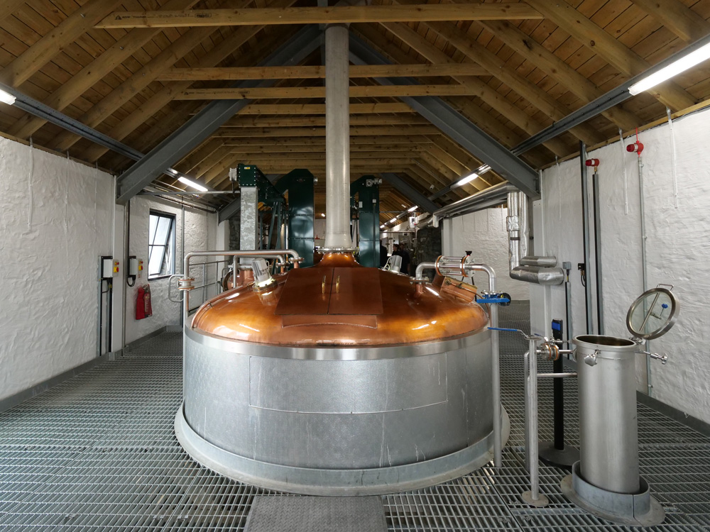 Mash tun at Kilchoman Distillery used in Single Malt Scotch production